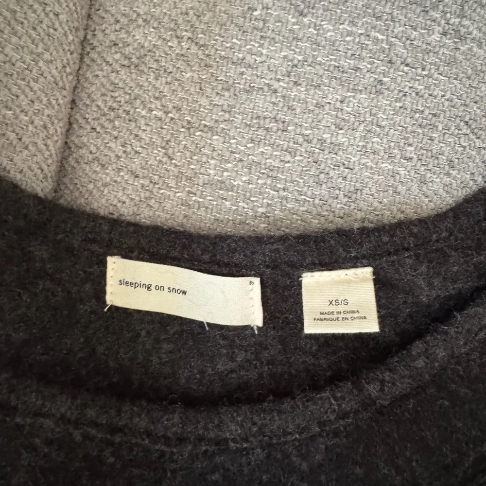 Anthropologie Sleeping on snow Poncho cabled cotillion wool alpaca pullover NWOT - Picture 14 of 14